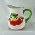 Hot sale ceramic apple milk jug